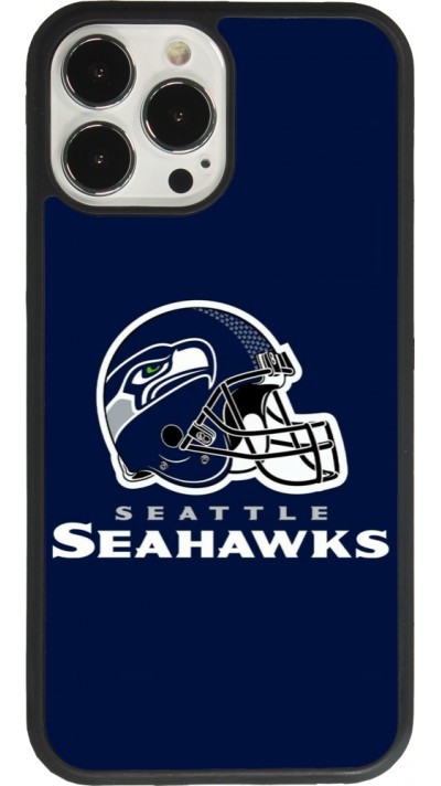 Coque iPhone 13 Pro Max - Silicone rigide noir Super Bowl 26 Seattle 3