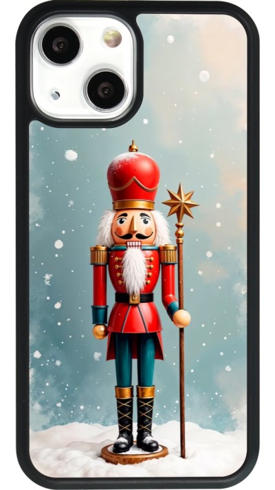 iPhone 13 mini Case Hülle - Silikon schwarz Christmas 25 Nutcracker Snow