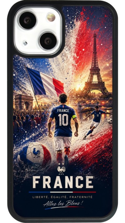 iPhone 13 mini Case Hülle - Silikon schwarz Fussball Frankreich splash 2026