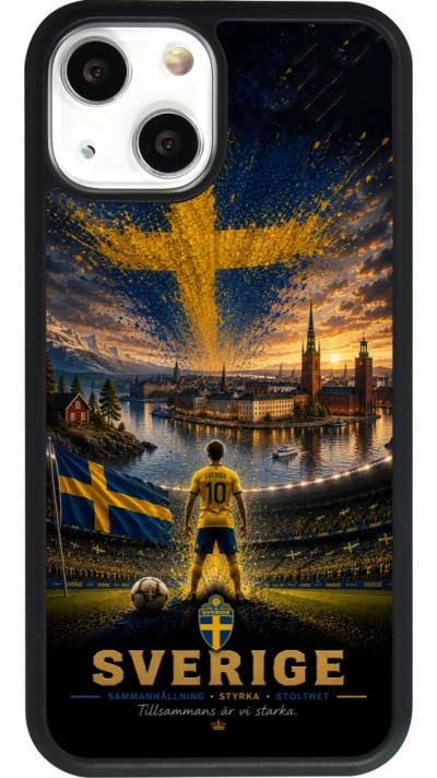 iPhone 13 mini Case Hülle - Silikon schwarz Fussball Schweden splash 2026