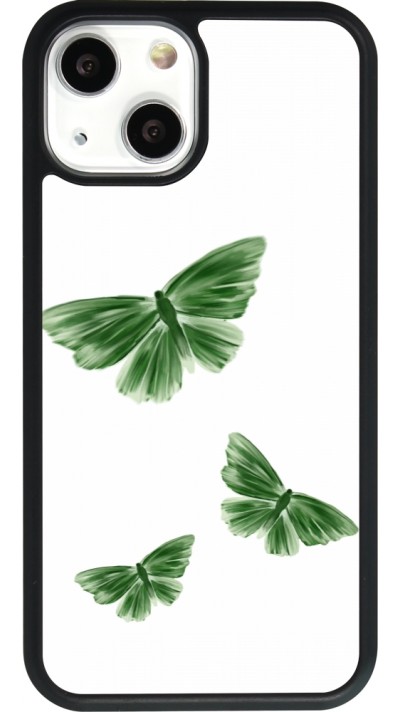 Coque iPhone 13 mini - Silicone rigide noir Butterflies Spring 2026