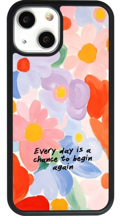 Coque iPhone 13 mini - Silicone rigide noir Every day is a chance Spring 2026