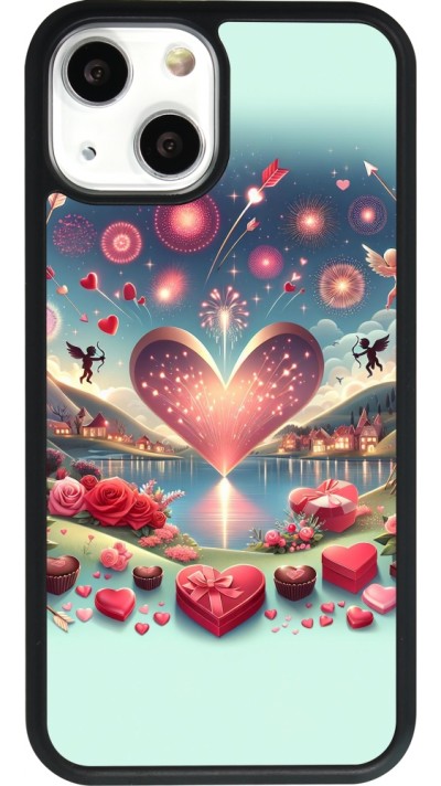 iPhone 13 mini Case Hülle - Silikon schwarz Valentin 2025 Schick