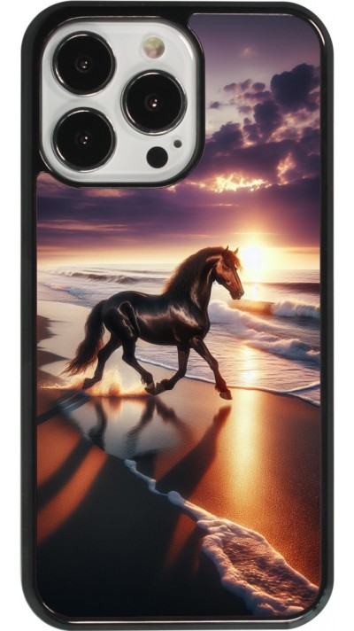 Coque iPhone 13 Pro - Cheval majestueux plage