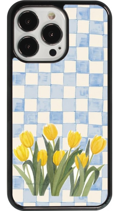 Coque iPhone 13 Pro - Blue vichy tulips Spring 2026