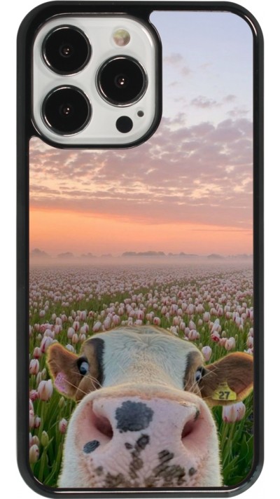 Coque iPhone 13 Pro - Cow with tulips Spring 2026