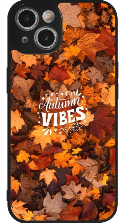 Coque iPhone 14 - Silicone rigide noir Autumn 25 Autumn vibes