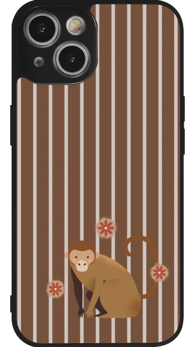 iPhone 14 Case Hülle - Silikon schwarz Monkey with stripes iPhone 14 Case Hülle - Silikon schwarz Monkey with stripes