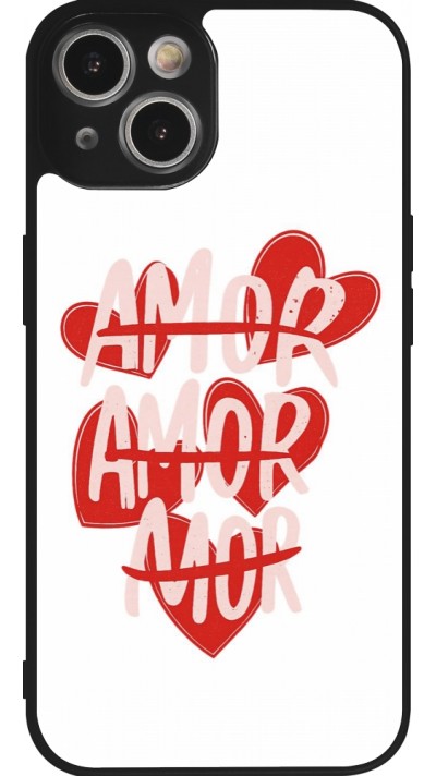 Coque iPhone 14 - Silicone rigide noir Saint Valentines Day 26 Amor