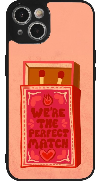 Coque iPhone 14 - Silicone rigide noir Saint Valentines Day 26 Perfect Match