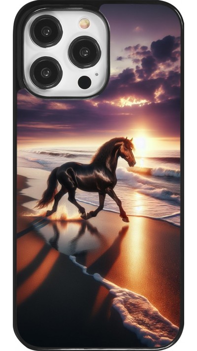 Coque iPhone 14 Pro Max - Cheval majestueux plage