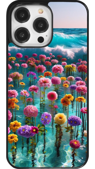 Coque iPhone 14 Pro Max - Flower sea waves