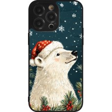 Coque iPhone 14 Pro Max - Silicone rigide noir Christmas 25 Bear