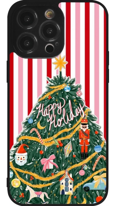 iPhone 14 Pro Max Case Hülle - Silikon schwarz Christmas 25 Happy Holiday