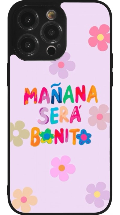 Coque iPhone 14 Pro Max - Silicone rigide noir Karol G Manana sera bonito