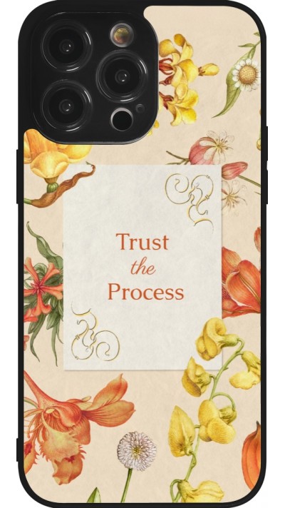Coque iPhone 14 Pro Max - Silicone rigide noir Trust the process Spring 2026