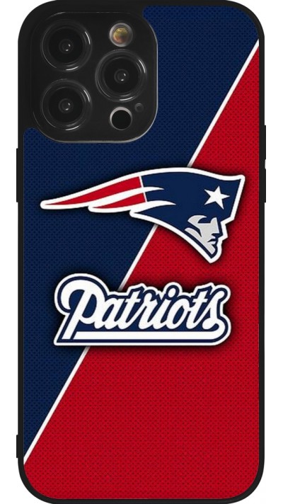 Coque iPhone 14 Pro Max - Silicone rigide noir Super Bowl 26 Patriots 1
