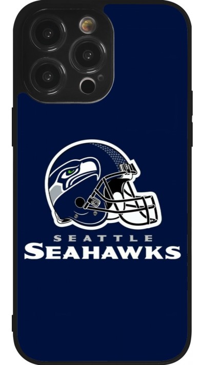 Coque iPhone 14 Pro Max - Silicone rigide noir Super Bowl 26 Seattle 3