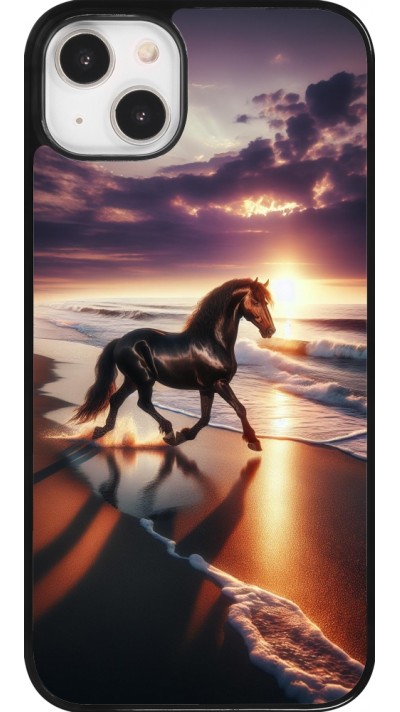 Coque iPhone 14 Plus - Cheval majestueux plage