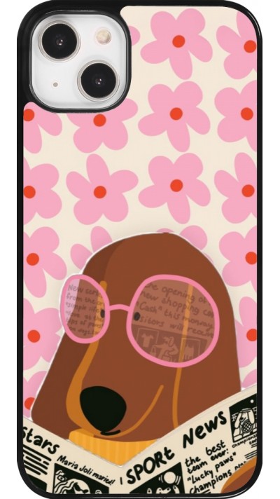 Coque iPhone 14 Plus - Dog with newspaper Spring 2026