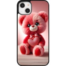 iPhone 14 Plus Case Hülle - Valentin 2024 Rosaroter Teddybär