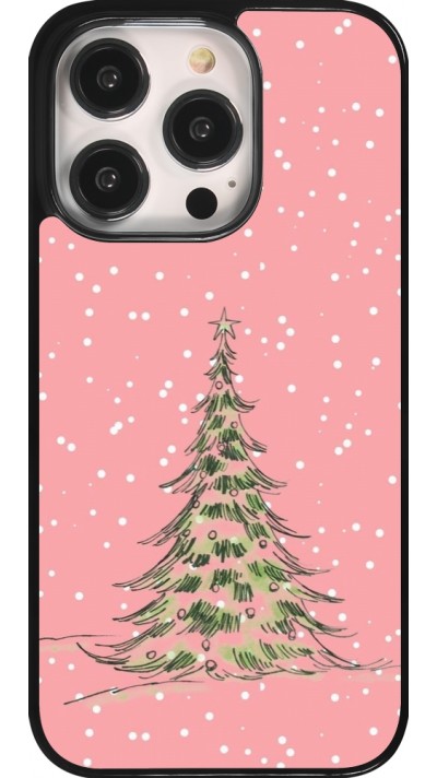 iPhone 14 Pro Case Hülle - Christmas 25 Pink Tree