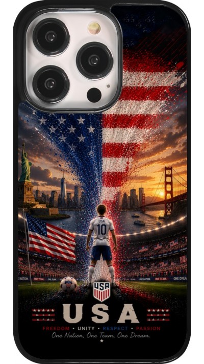 iPhone 14 Pro Case Hülle - Fussball Vereinigten Staaten splash 2026