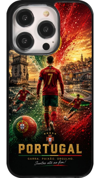 iPhone 14 Pro Case Hülle - Fussball Portugal splash 2026