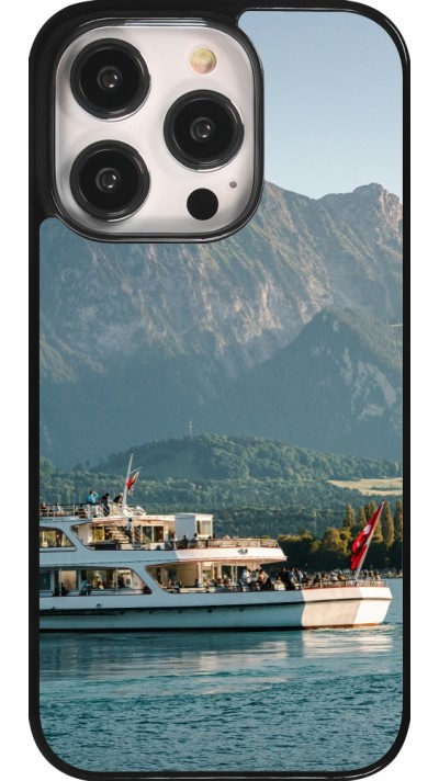 Coque iPhone 14 Pro - Fête Nationale Suisse Bateau Leman