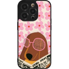 iPhone 14 Pro Case Hülle - Silikon schwarz Dog with newspaper Spring 2026