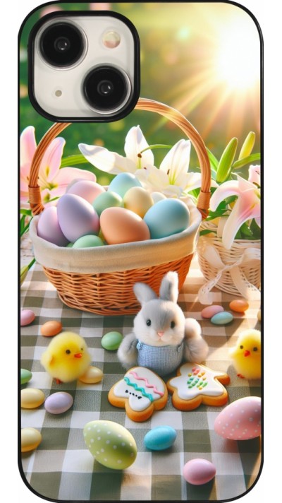 Coque iPhone 15 - Easter 2025 Panier Pâques