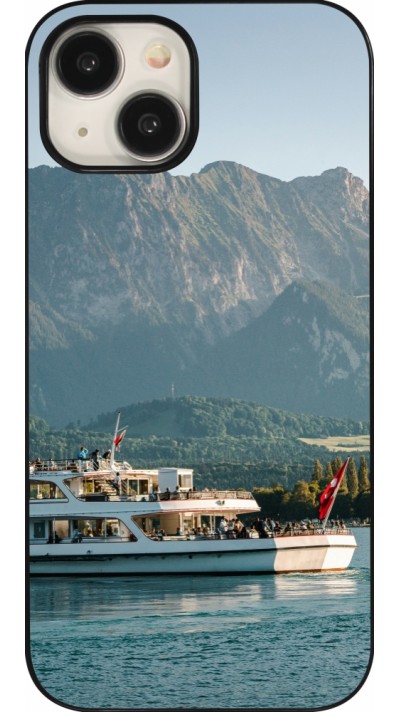 Coque iPhone 15 - Fête Nationale Suisse Bateau Leman