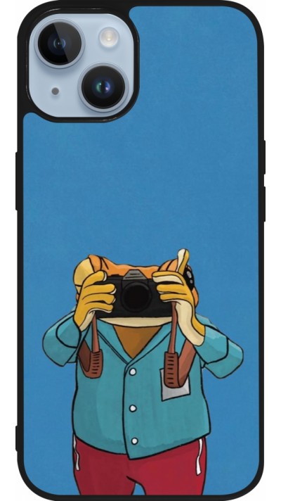 iPhone 15 Case Hülle - Silikon schwarz Frog with camera DTMF