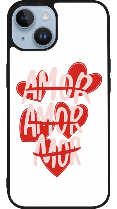 Coque iPhone 15 - Silicone rigide noir Saint Valentines Day 26 Amor