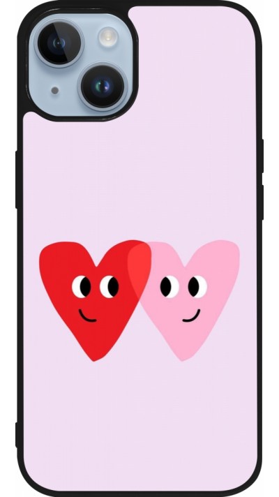 Coque iPhone 15 - Silicone rigide noir Saint Valentines Day 26 Heart