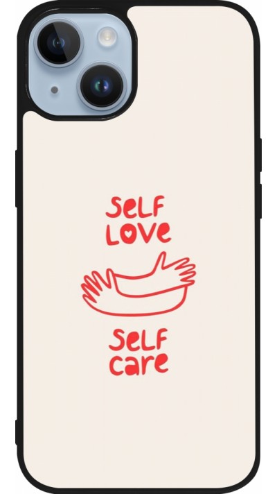 Coque iPhone 15 - Silicone rigide noir Saint Valentines Day 26 Self love self care