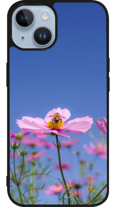 iPhone 15 Case Hülle - Silikon schwarz Bee on a flower Spring 2026