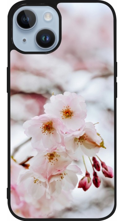 iPhone 15 Case Hülle - Silikon schwarz Cherry tree Spring 2026