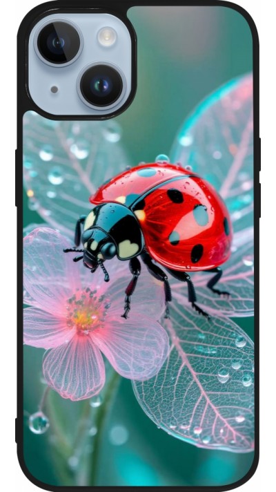 iPhone 15 Case Hülle - Silikon schwarz Ladybird in bloom Spring 2026