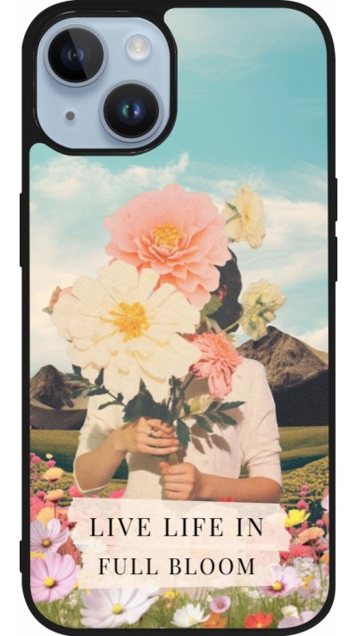 iPhone 15 Case Hülle - Silikon schwarz Live life in full moon Spring 2026