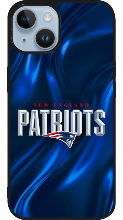 Coque iPhone 15 - Silicone rigide noir Super Bowl 26 Patriots 2
