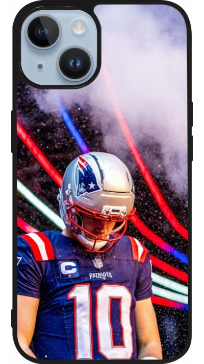 Coque iPhone 15 - Silicone rigide noir Super Bowl 26 Patriots 3