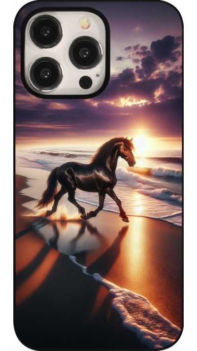 Coque iPhone 15 Pro Max - Cheval majestueux plage