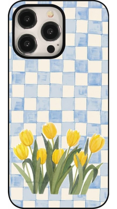 iPhone 15 Pro Max Case Hülle - Blue vichy tulips Spring 2026