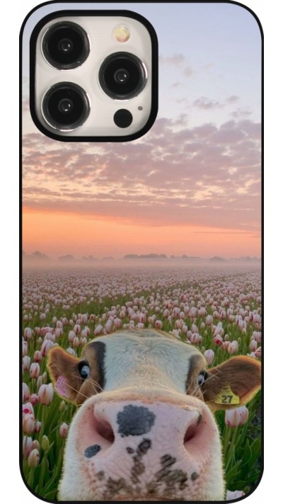 iPhone 15 Pro Max Case Hülle - Cow with tulips Spring 2026