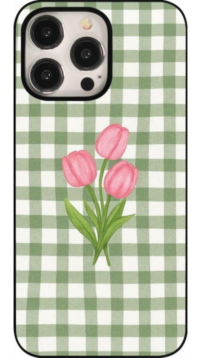iPhone 15 Pro Max Case Hülle - Green vichy tulips Spring 2026