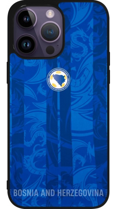 iPhone 15 Pro Max Case Hülle - Silikon schwarz Bosnien und Herzegowina 2026 personalisierbares Fussballtrikot