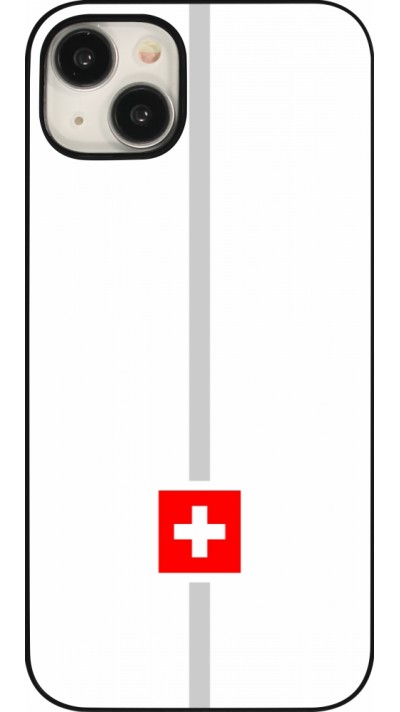 Coque iPhone 15 Plus - Canton CH blanc