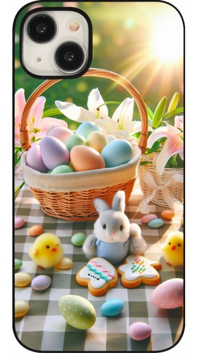 Coque iPhone 15 Plus - Easter 2025 Panier Pâques