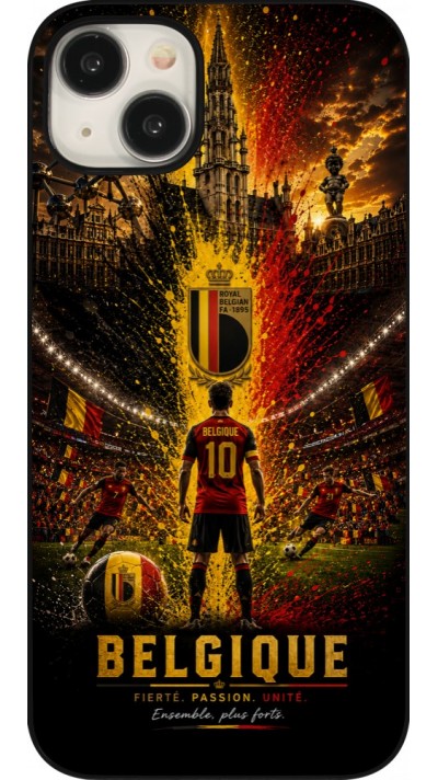 Coque iPhone 15 Plus - Football Belgique splash 2026
